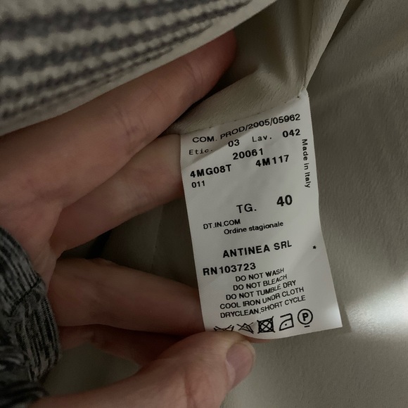 ARMANI COLLEZIONI Italy Blue White Stipe Blazer - Picture 6 of 8